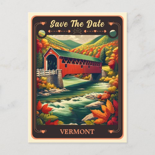 Save the Date  Vermont Invitation Postcard