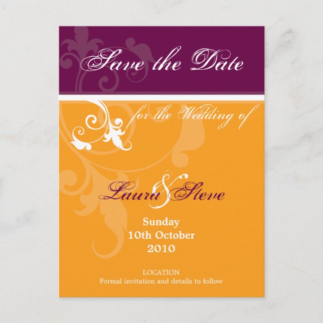 SAVE THE DATE :: verve 2 Announcement Postcard (Front)