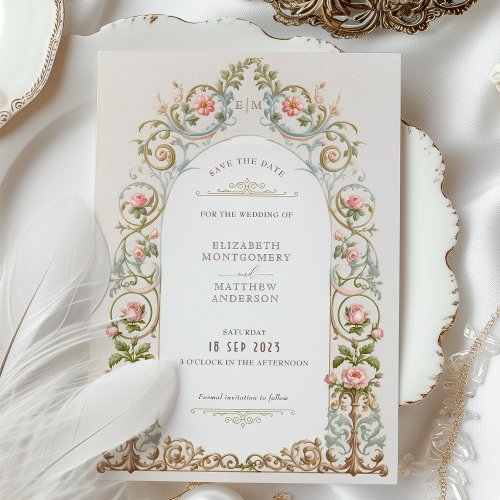 Save The Date Victorian Elegance Invitation