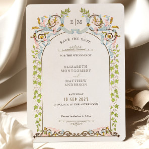 Save The Date Victorian Royal Elegance Wedding Invitation