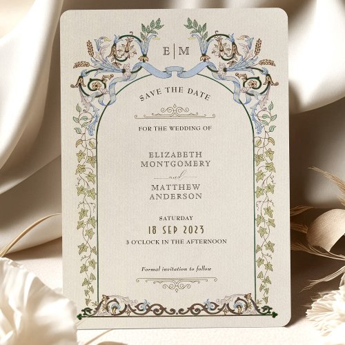 Save The Date Victorian Royal Elegance Wedding Invitation
