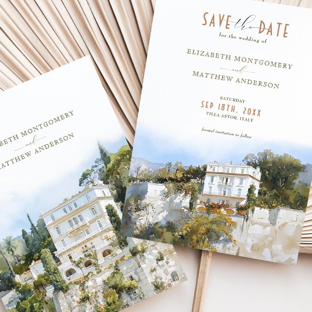 Save The Date Villa ASTOR Amalfi Coast Invitation (Creator Uploaded)