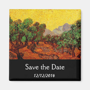 save the date,Vincent van Gogh Olive Trees Magnet