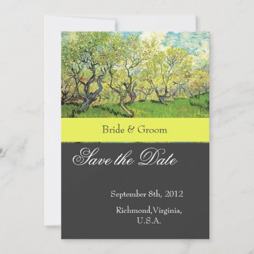 Save the Date Vincent van GoghOrchard in Blossom Save The Date