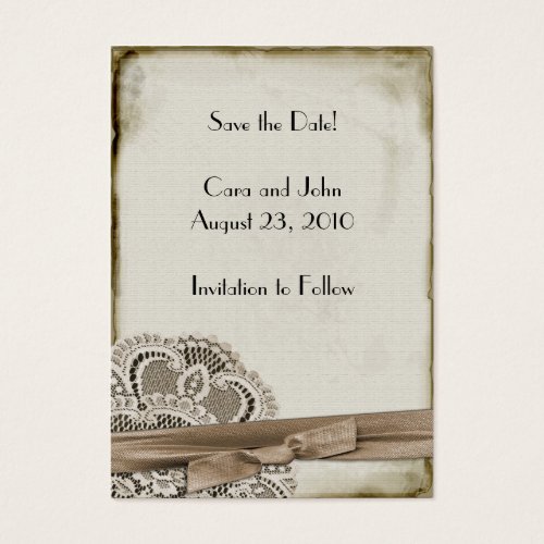 Save the Date Vintage Business Card Template