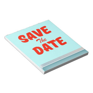 Save the Date vintage american Diner Notepad