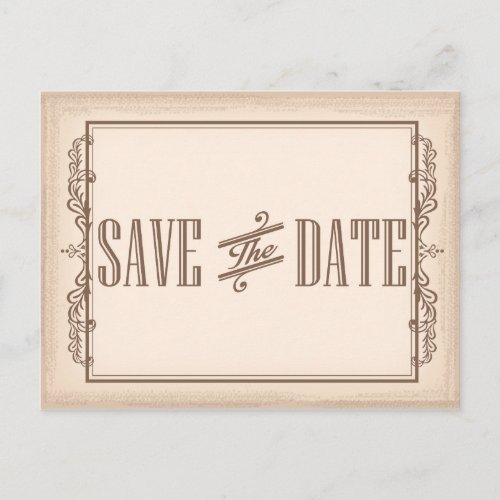 Save the Date Vintage Announcement Postcard