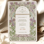 Save the Date Vintage Art Nouveau by Mucha Invitat Invitation<br><div class="desc">Art Nouveau Vintage Save the Date wedding cards by Alphonse Mucha in a floral, romantic, and whimsical design. Victorian flourishes complement classic art deco fonts. Please enter your custom information, and you're done. If you wish to change the design further, click the blue "Customize It" button. Thank you so much...</div>