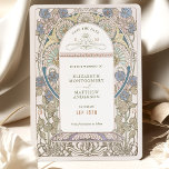 Save the Date Vintage Art Nouveau by Mucha Invitat Invitation<br><div class="desc">Art Nouveau Vintage Save the Date wedding cards by Alphonse Mucha in a floral, romantic, and whimsical design. Victorian flourishes complement classic art deco fonts. Please enter your custom information, and you're done. If you wish to change the design further, click the blue "Customize It" button. Thank you so much...</div>