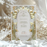 Save the Date Vintage Art Nouveau by Mucha Invitat Invitation<br><div class="desc">Art Nouveau Vintage Save the Date wedding cards by Alphonse Mucha in a floral, romantic, and whimsical design. Victorian flourishes complement classic art deco fonts. Please enter your custom information, and you're done. If you wish to change the design further, click the blue "Customize It" button. Thank you so much...</div>