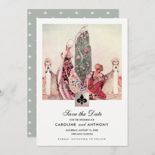 Save the Date. Vintage Art Wedding Announcements