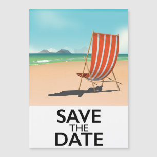 Save the Date vintage Beach Deckchair