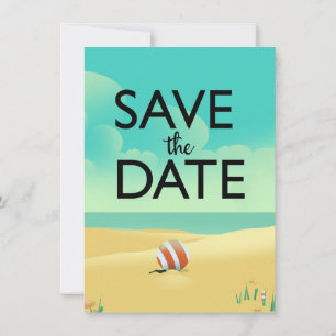 Save the Date Vintage Beach Invitation