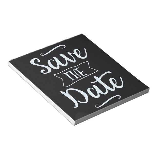 Save the Date Vintage Chalkboard Notepad (Angled)