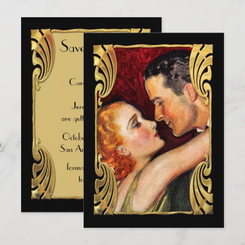 Save the Date Vintage Couple