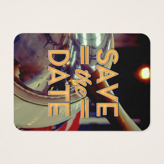 Save the Date vintage Prop Plane (Back)