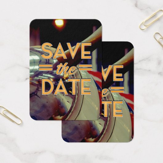 Save the Date vintage Prop Plane (Office)
