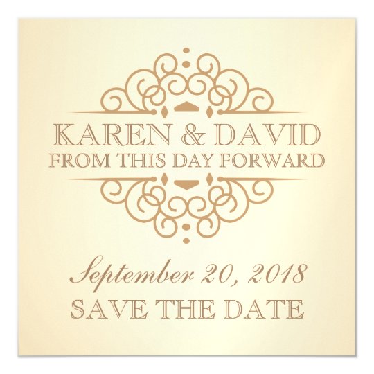save the date vintage scrolls wedding reminder magnetic invitation