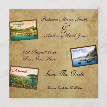 Save The Date ~ Vintage Sorrento by VintageFactory at Zazzle