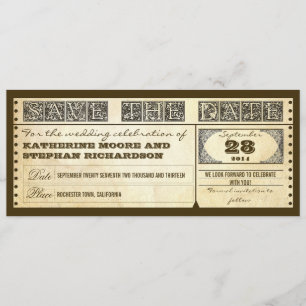 save the date vintage tickets
