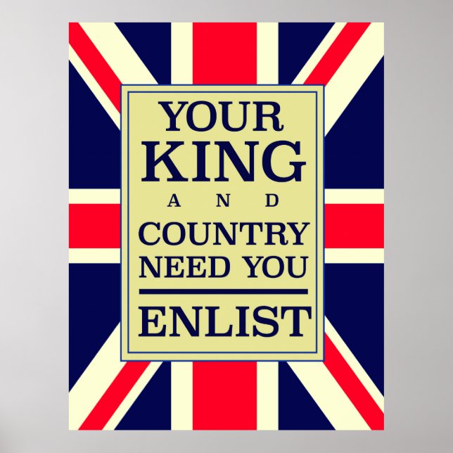 Save the Date Vintage Union jack Poster (Front)