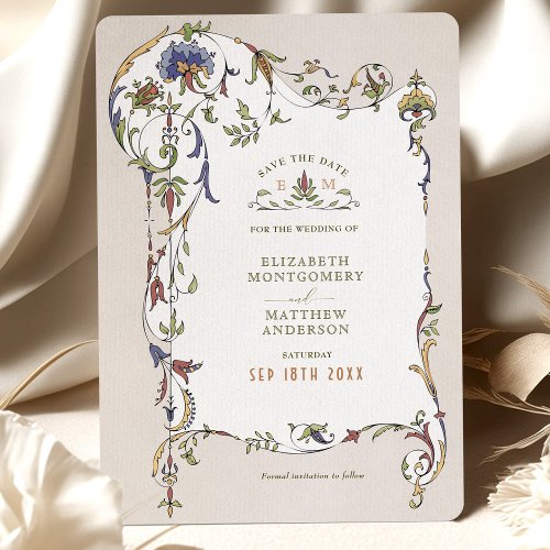 Save the Date Vintage Victorian Belle Epoque Invitation