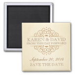 Save The Date Vintage Victorian Wedding Scrolls Magnet at Zazzle
