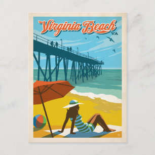 Save the Date Virginia Beach, VA Announcement Postcard