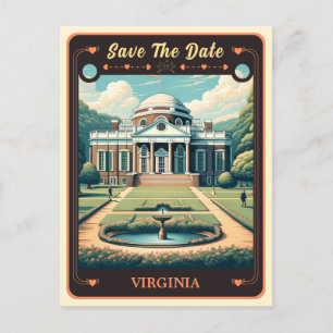 Save the Date Virginia Invitation Postcard
