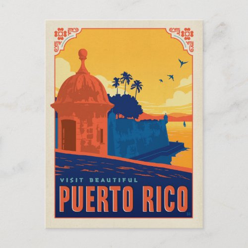 Save the Date  Visit Beautiful Puerto Rico Announcement Postcard