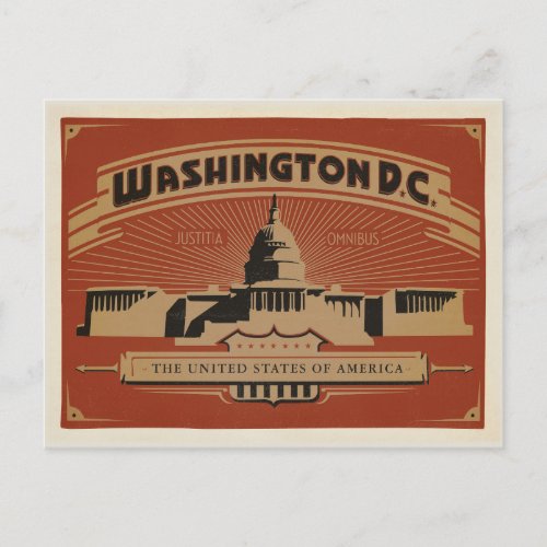 Save the Date  Washington DC Announcement Postcard