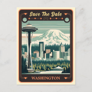 Save the Date   Washington Invitation Postcard