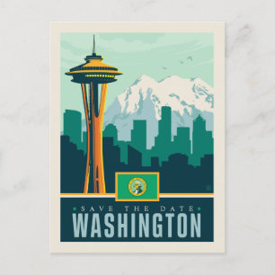 Save the Date Washington Invitation Postcard