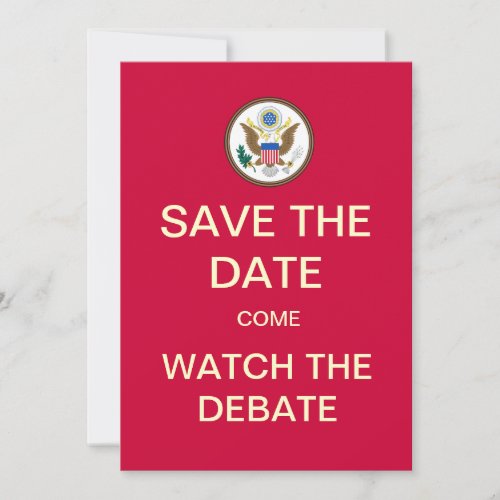Save The Date Watch The Debate Party Invite