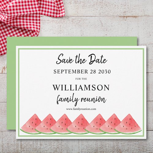 Save The Date Watermelon Summer Family Reunion  Invitation