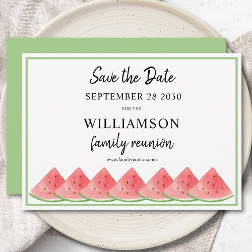 Save The Date Watermelon Summer Family Reunion 