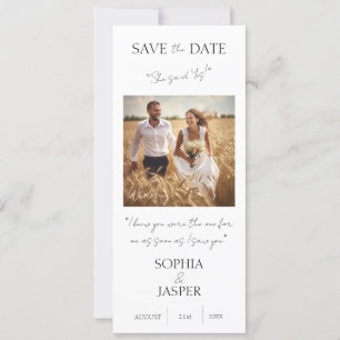 Save the Date Wedding Announcement Card