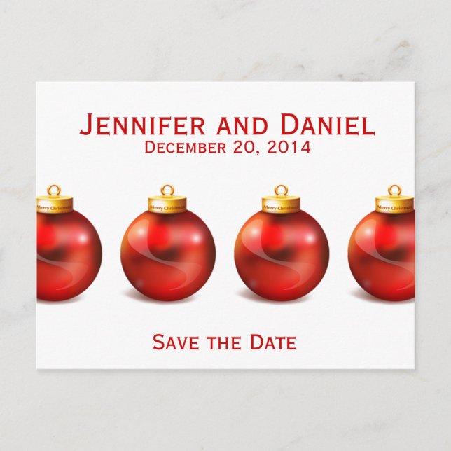Save the Date Wedding Announcement Cards Balls (Front)