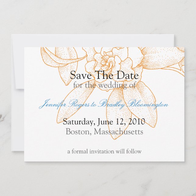 Save The Date Wedding Announcement Invitation (Front)