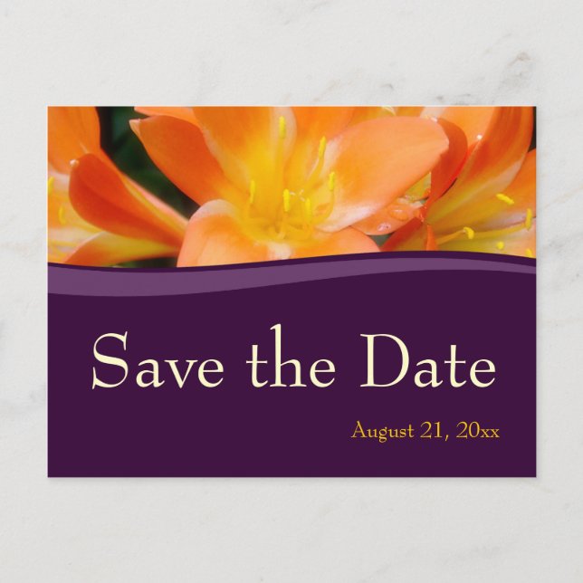 Save the Date Wedding Announcement Postcard (Front)