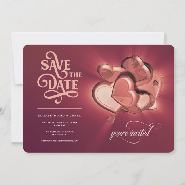 Save The Date Wedding Announcement (Version 2) (Front)