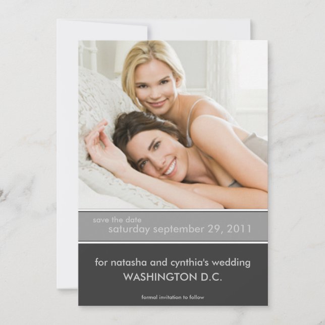 Save the Date Wedding Announcements {Color Block} (Front)