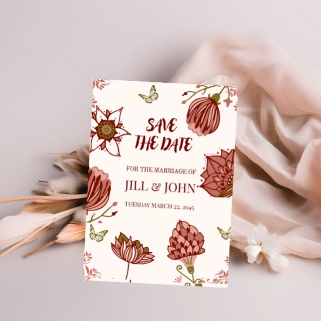 Save the Date Wedding Botanical Illustration  (Creator Uploaded)
