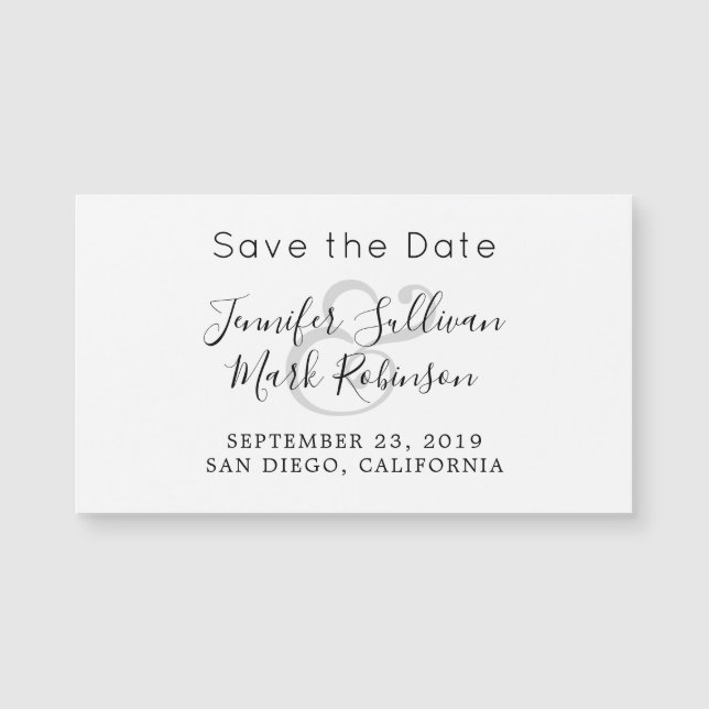 Save the Date wedding classy template (Front)