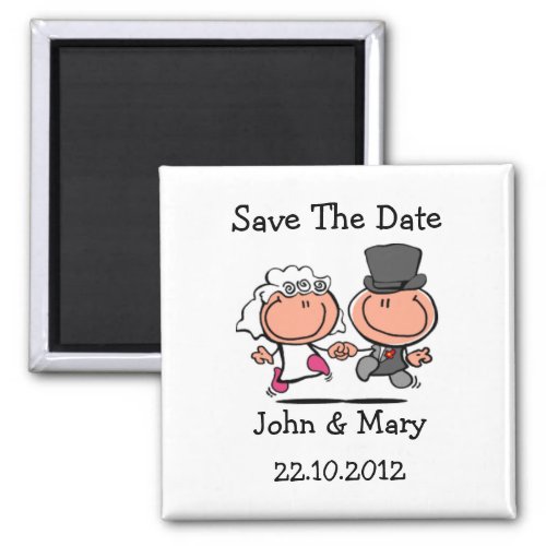 Save the Date Wedding Couple cartoon Magnet