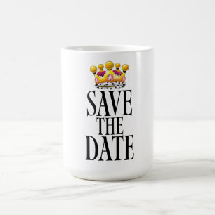 Save the Date wedding crown Color Morph Mug