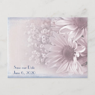 Save the Date wedding daisy bouquet Announcement Postcard