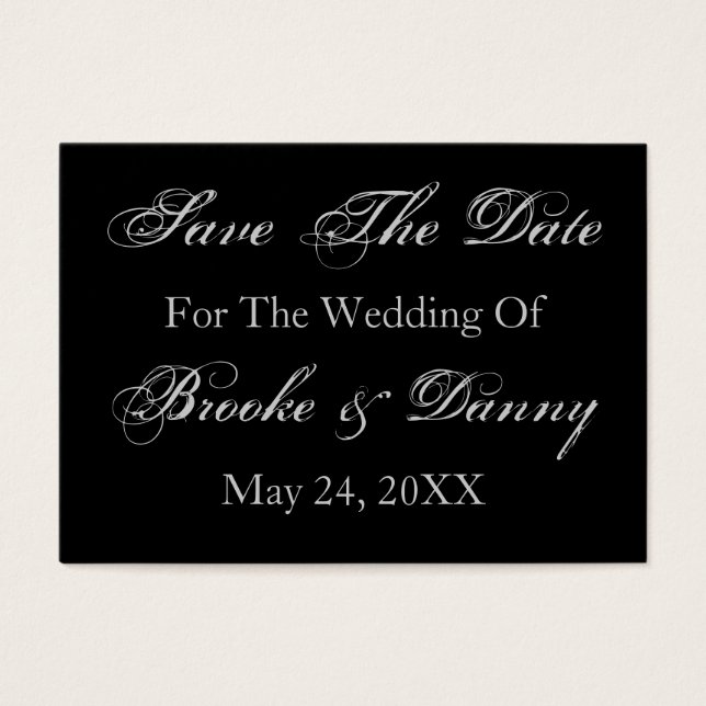 Save The Date Wedding Date Bride Groom Names (Front)