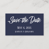 Save the Date & Wedding Detail Inserts over Navy (Front)