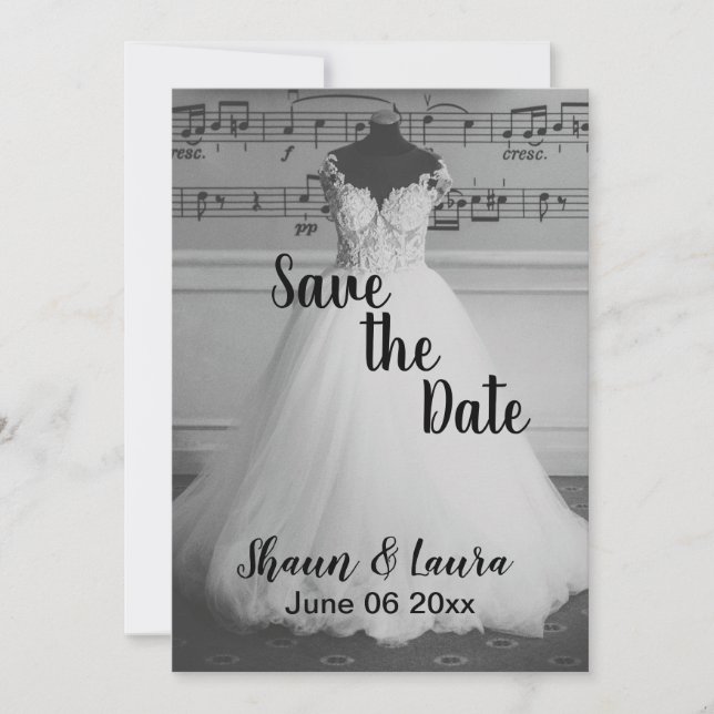 Save the Date Wedding Dress (Front)